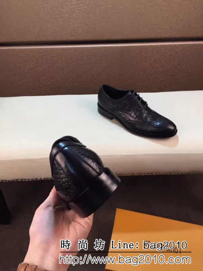 路易威登LV 2018米蘭時尚走秀款 原版牛皮惵皮鞋 8FX1966